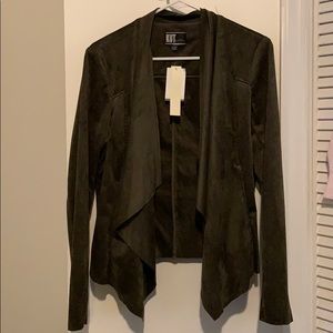Dark Green faux suede jacket
